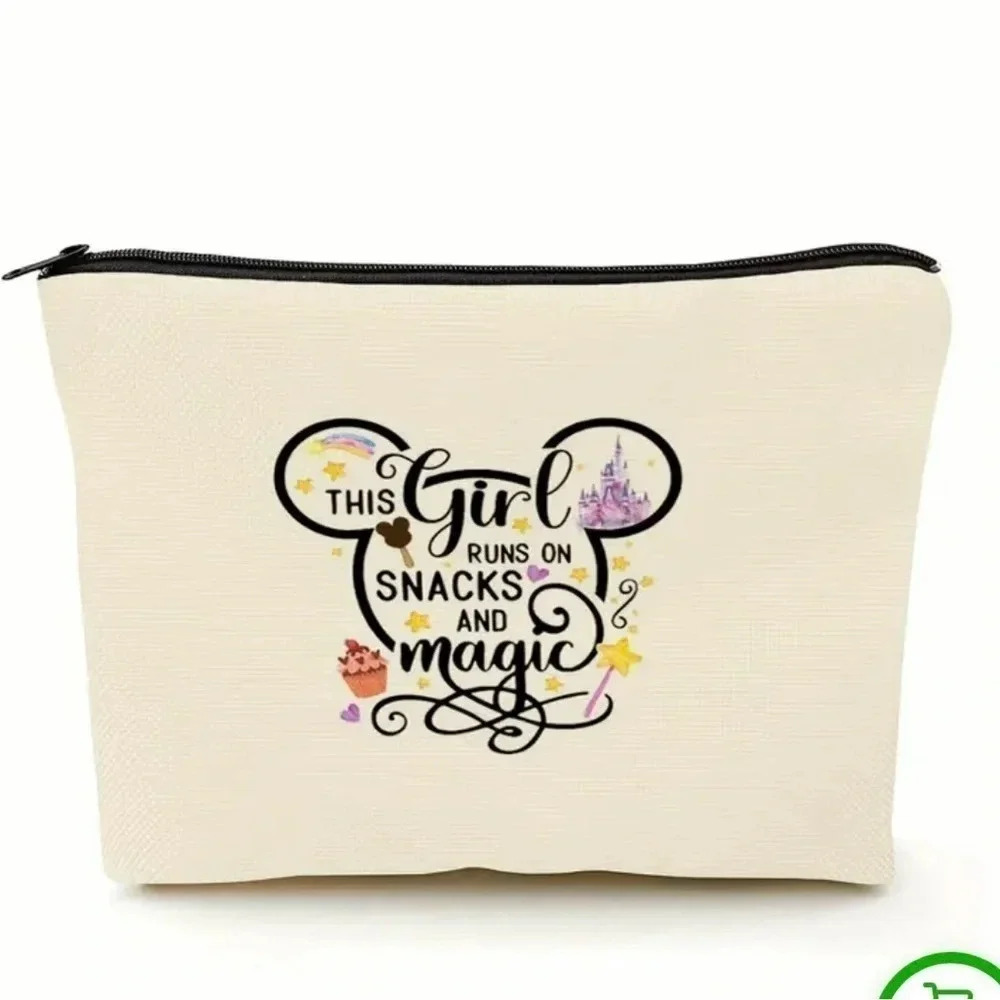 Cosmetic Bag, This Girl Runs on Snacks and Magic